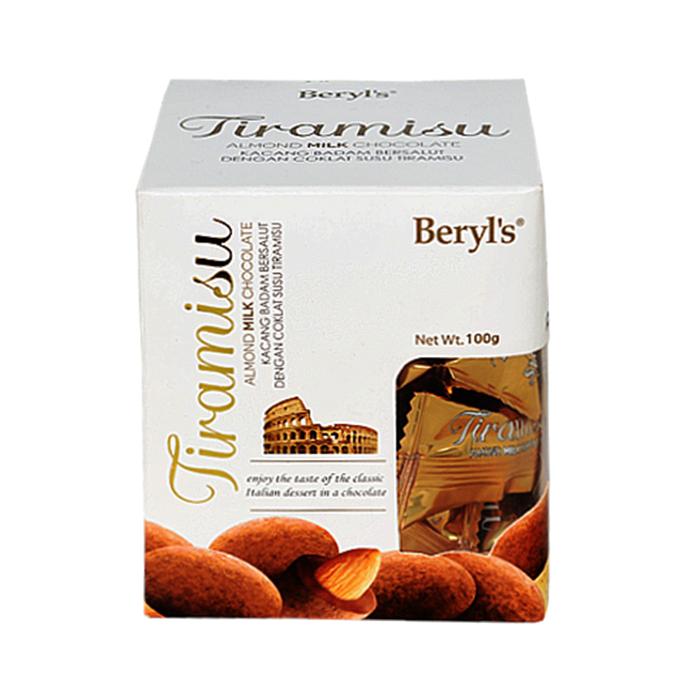 Beryls Tiramisu Almond Milk Chocolate 100g 7857